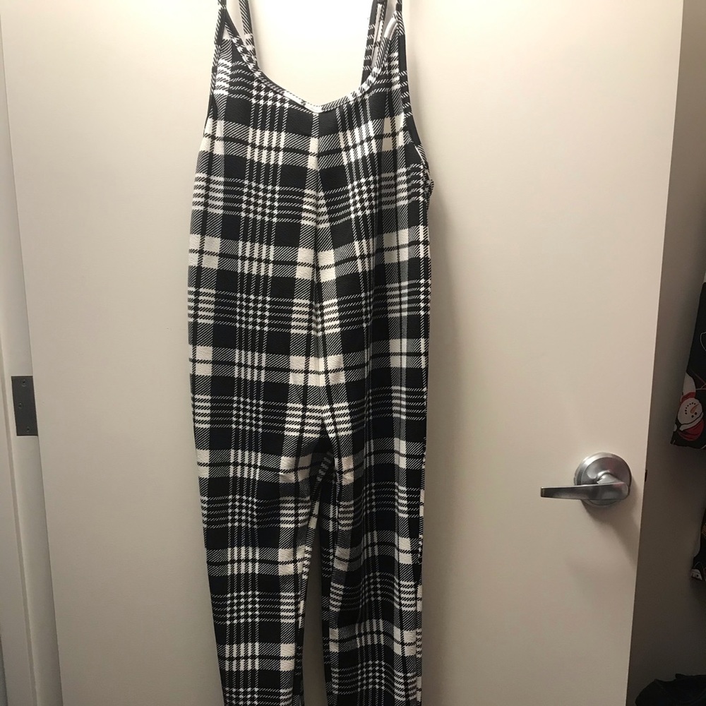 Maternity plaid Overall Jumpsuit